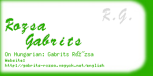 rozsa gabrits business card